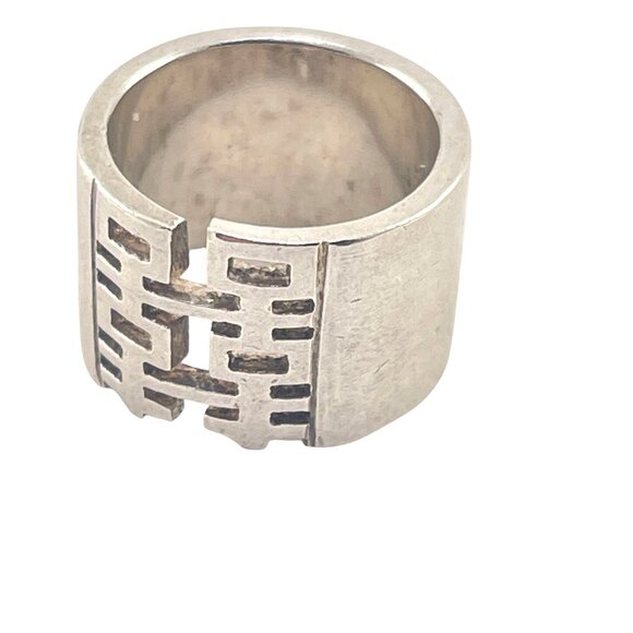 Vintage Silver Smith 925 Size 6 Statement Ring Heavy - Picture 6 of 7